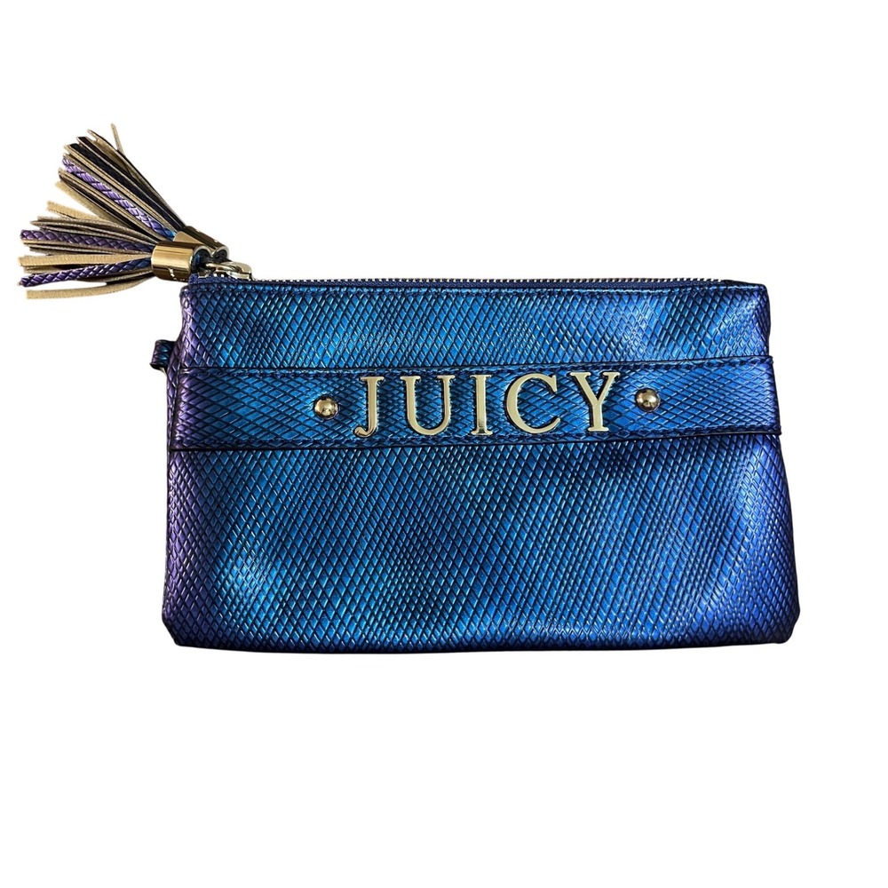 Juicy Couture Iridescent Snake  Wristlet Wallet Clutch Bag Mob Wife Maximalist